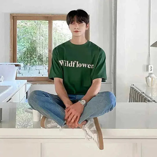 premium cotton t-shirt | oversized fit t-shirt | korean fashion streetwear | energy saving