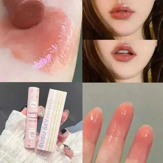 long-lasting non-stick lip glaze | vegan non-stick lipstick | glossy lip stain transfer-proof | ultrasonic cleaning