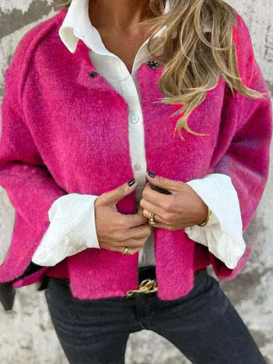 Batwing Sleeve Cardigan Women - Cropped Cashmere Jacket Loose Fit Meifu Market