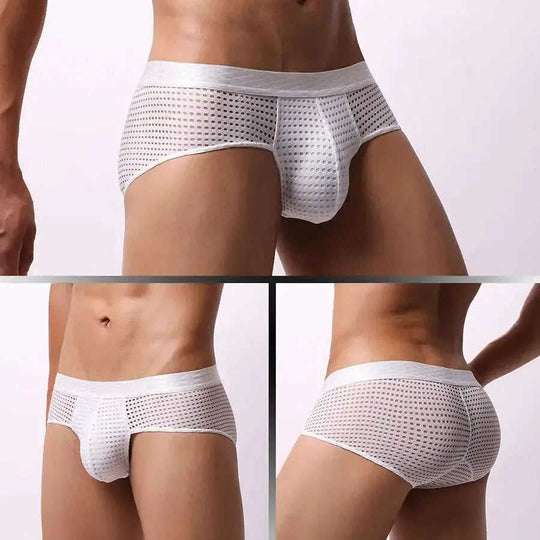 Men's Breathable Mesh Low-Waist Briefs | Wide Belt Design Meifu Market