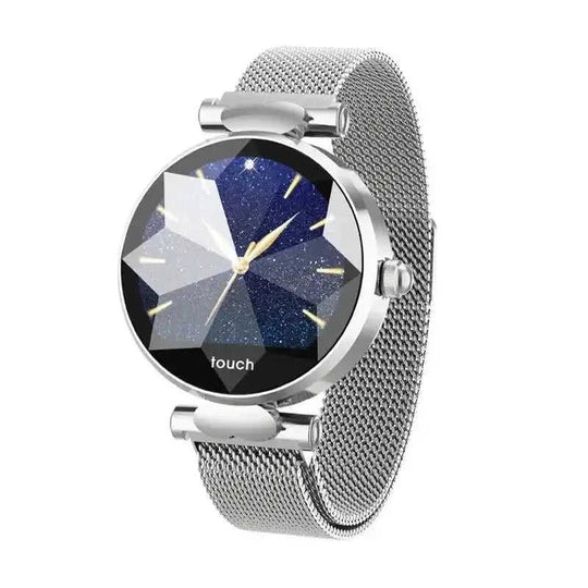 stainless-steel heart rate monitor | blood pressure tracking bracelet | fitness tracker for women | ultrasonic cleaning