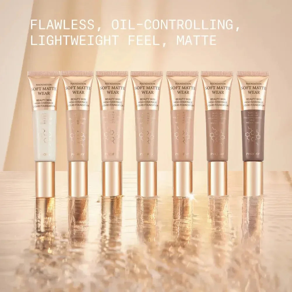 long-lasting matte foundation | waterproof liquid foundation | buildable coverage foundation | energy saving