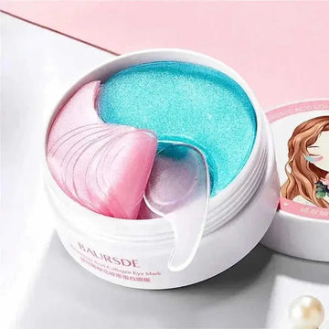sakura collagen eye patches | 60 piece eye mask set | anti dark circles treatment | energy saving
