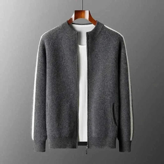 pure wool cardigan | half turtleneck sweater | four flat air layer | energy saving