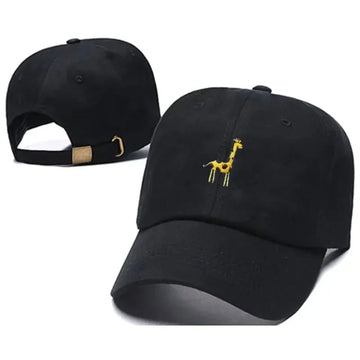 cartoon giraffe embroidery | adjustable baseball cap | summer sun hat | ultrasonic cleaning