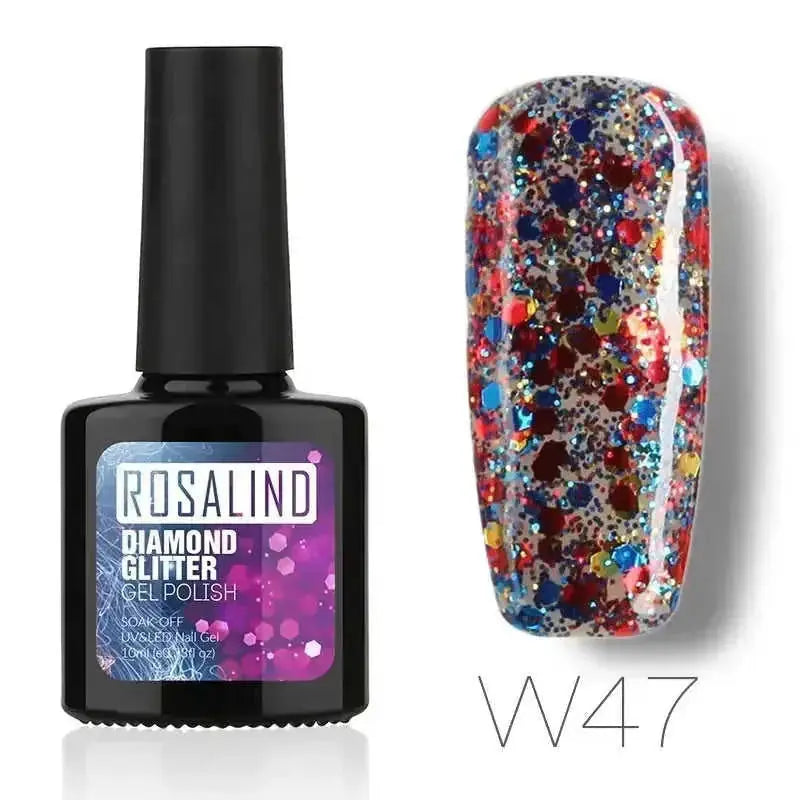 Diamond Nail Gel Polish - Reflective Glitter Gel for Nail Art | 10ml UV/LED RBW48 - available style options