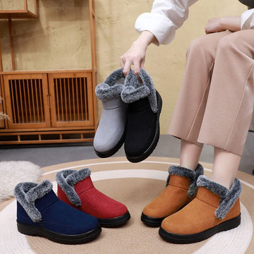 Women's Large Size Cotton Boots Plus Velvet Thickened Outdoor Leisure Meifu Market