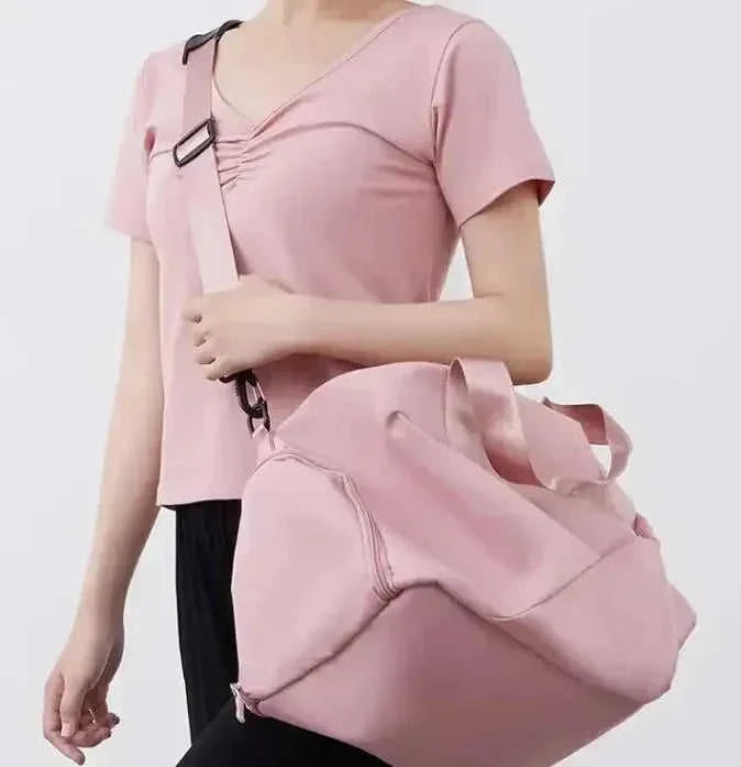 large capacity gym bag | waterproof pu leather material | multi-compartment sports duffel | ultrasonic cleaning