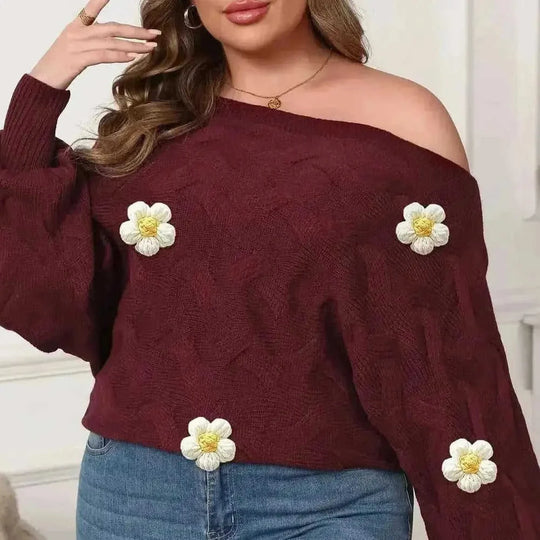 batwing sleeve pullover | oversized knit sweater | loose fit womens top | energy saving