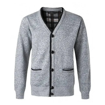 fleece-lined cardigan | cotton knitwear coat | winter dad coat | ultrasonic cleaning