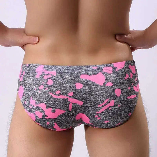 Men's Nylon Camouflage Print Briefs Mid-Rise Triangle Underwear Meifu Market