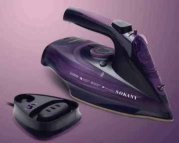 cordless steam iron | portable clothes steamer | ceramic soleplate iron | ultrasonic cleaning
