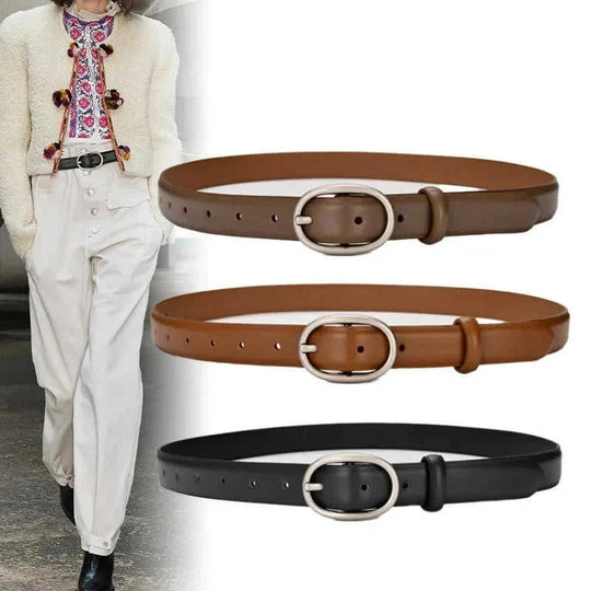 womens thin leather belt | adjustable jeans strap belt | genuine cowhide belt black | ultrasonic cleaning