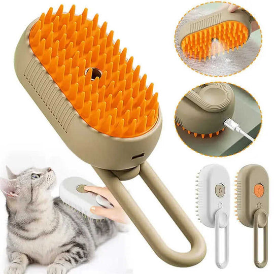 Cat Steam Brush Steamy Dog Brush 3 In 1 Electric Spray Cat Hair Brushes For Massage Pet Grooming Comb Hair Removal Combs P...