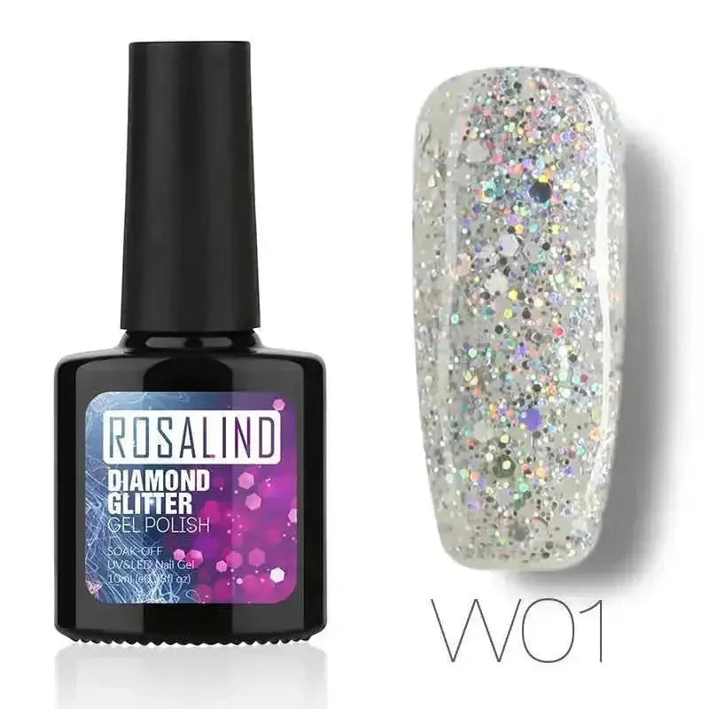 Diamond Nail Gel Polish - Reflective Glitter Gel for Nail Art | 10ml UV/LED RBW48 - available style options