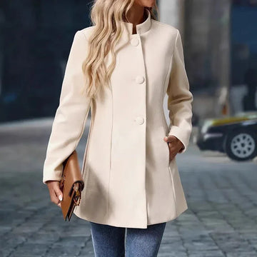 Womens Elegant Single Breasted Coat Long Sleeve Mid Winter Overcoat Work Office Coats Meifu Market