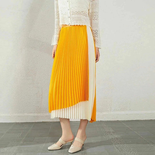 high-waist chiffon skirt | summer floral maxi skirt | lightweight chiffon fabric | ultrasonic cleaning