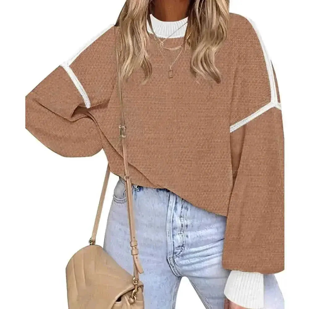 oversized knit sweater | premium cotton blend | long sleeve pullover | ultrasonic cleaning