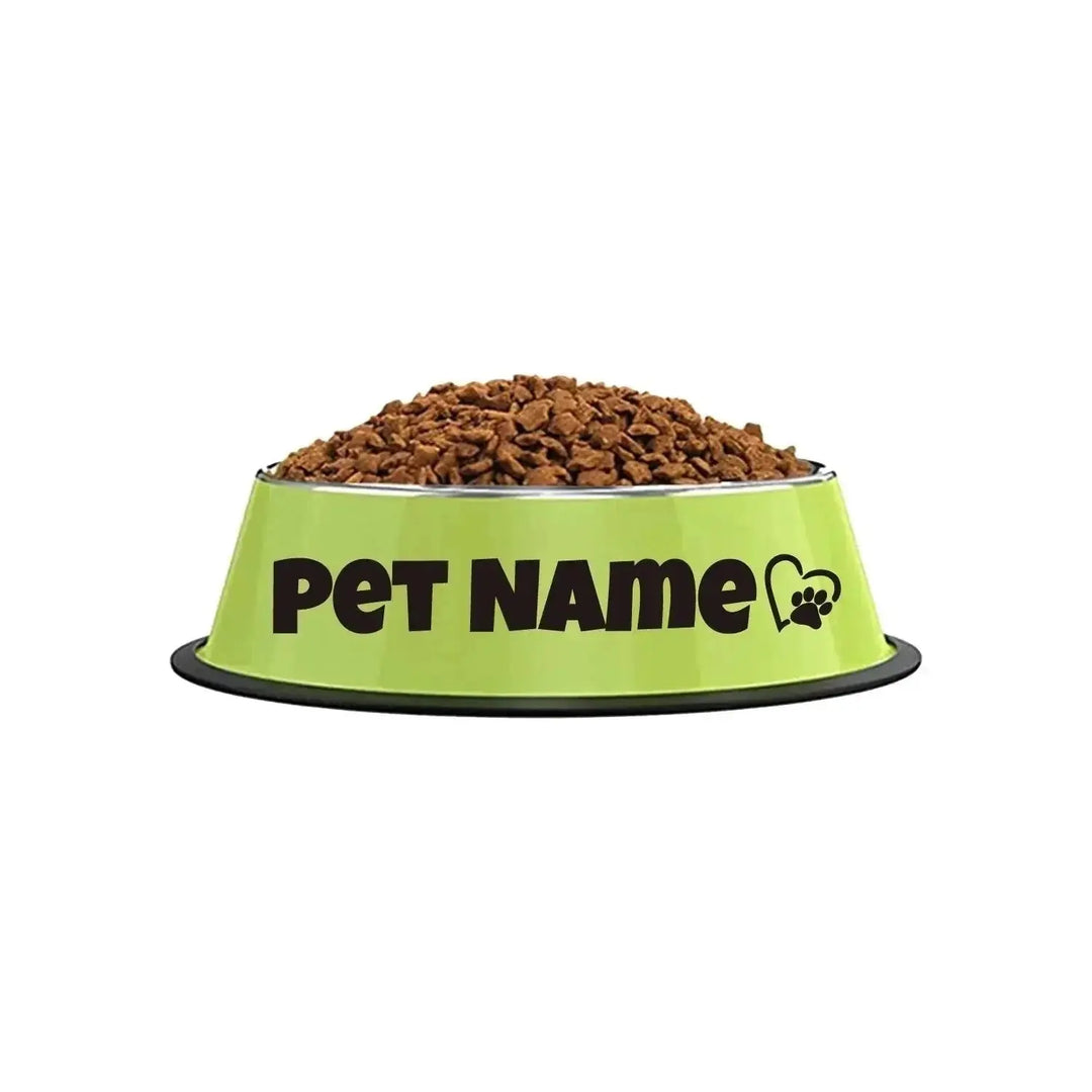 Customizable Stainless Steel Dog Bowl, Non-Slip Pet Food and Water Bowl with Personalized Name for Dogs Red-crown - color ...