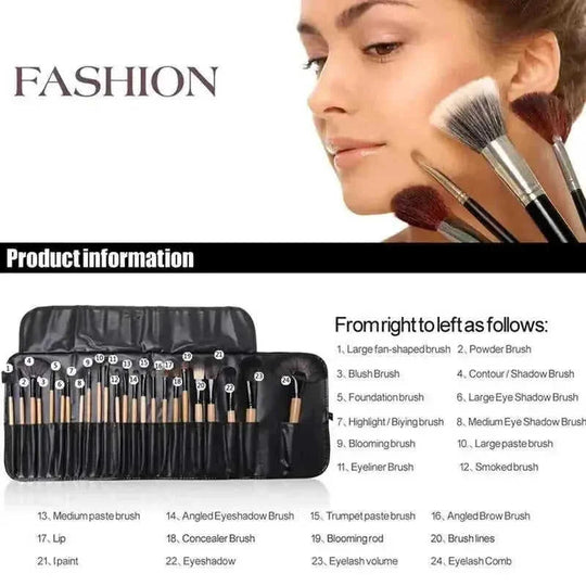 Gift Bag Of 24 Pcs Makeup Brush Sets Professional Cosmetics Brushes Eyebrow Powder Foundation Shadows Pinceaux Make Up Too...
