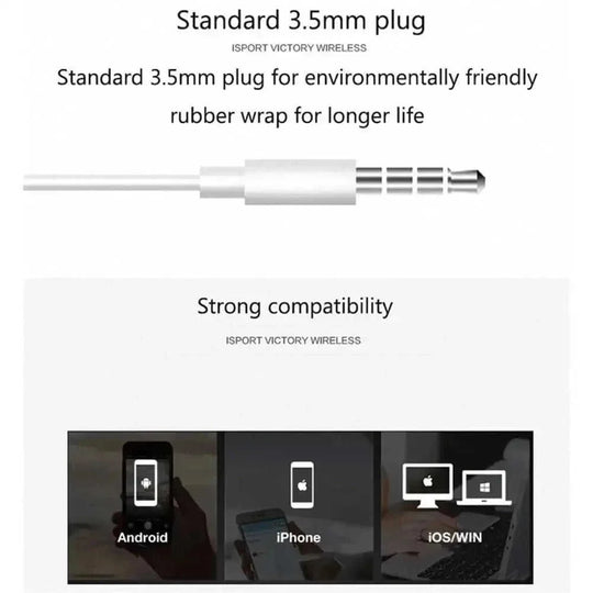 wired earbuds with microphone | 35mm in-ear headphones | volume control earbuds | energy saving