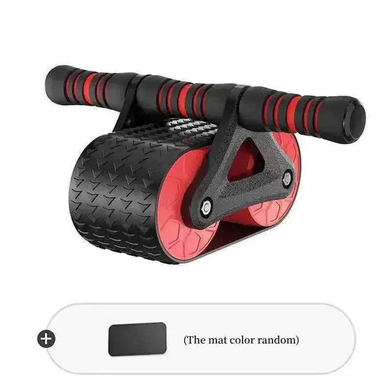 automatic rebound ab wheel | double wheel abdominal roller | stainless steel ab exerciser | energy saving