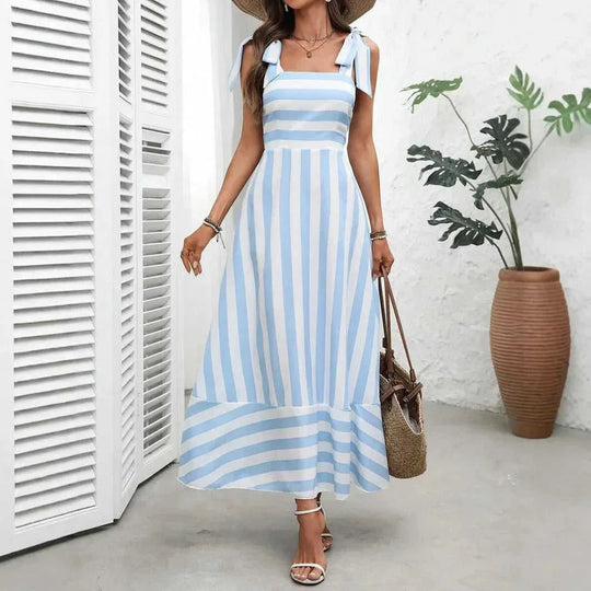 lightweight cotton blend | breathable summer dress | adjustable sling swing | energy saving