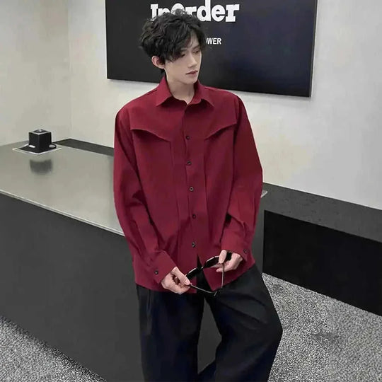 Men's Autumn Ruoshuai High-grade Long-sleeved Shirt L - complete package contents