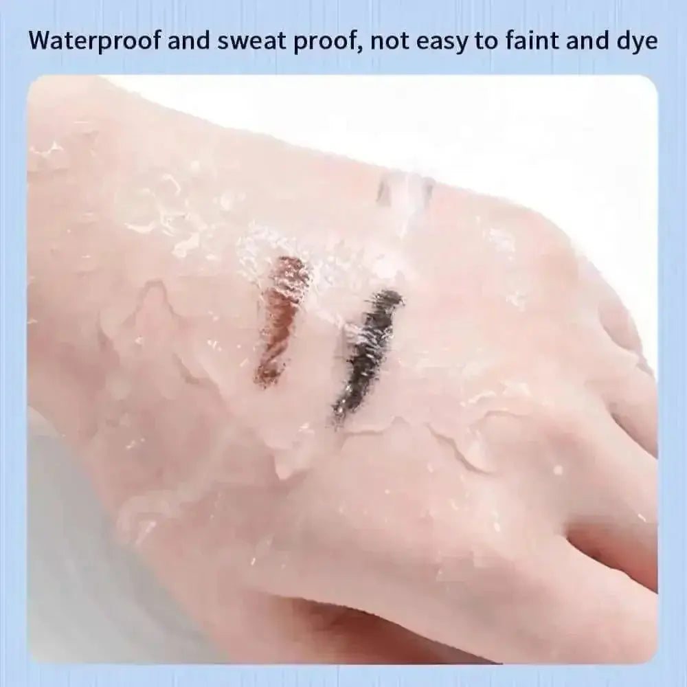 Curling Mascara - Waterproof Ultra-Fine Brush for Lengthening Brown - styled ultra-fine eyelashes long mascara waterproof ...