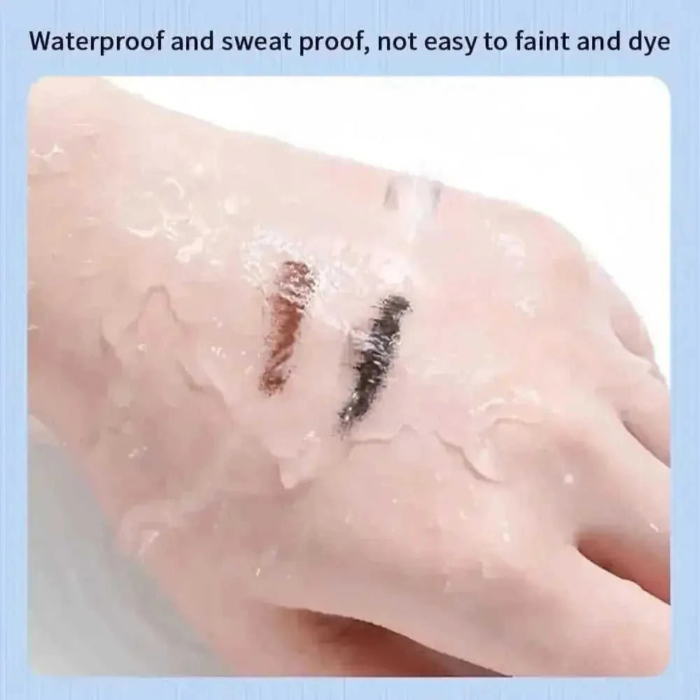 Curling Mascara - Waterproof Ultra-Fine Brush for Lengthening Brown - styled ultra-fine eyelashes long mascara waterproof ...