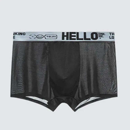 Ice Silk Men's Boxer Briefs - Breathable Cooling Underwear XXXXL - packaging and presentation