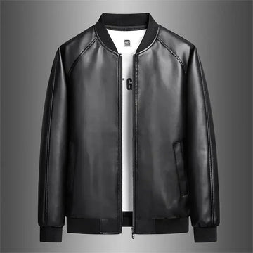 slim fit leather jacket | premium washed leather | lightweight mens jacket | ultrasonic cleaning