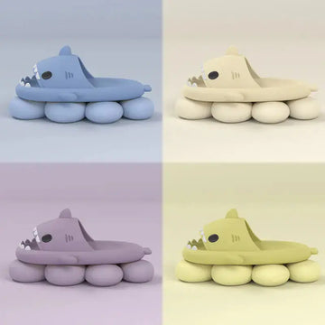 Adult's Slippers Indoor Outdoor Funny Shark Cartoon meifu market