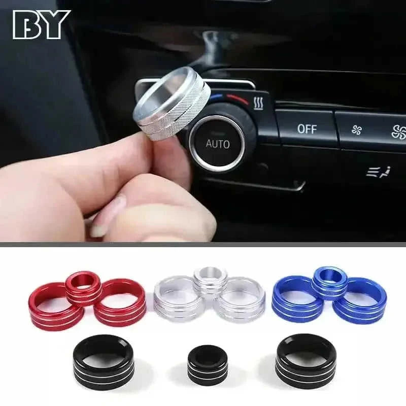 bmw ac knob cover | aluminum alloy construction | 68mm diameter ring | ultrasonic cleaning