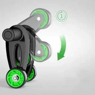 foldable abdominal wheel | non-slip handles | heavy-duty abs plastic | energy saving