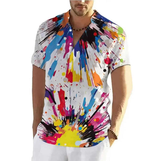 d graffiti print t-shirt | lightweight cotton tee | breathable summer shirt | ultrasonic cleaning