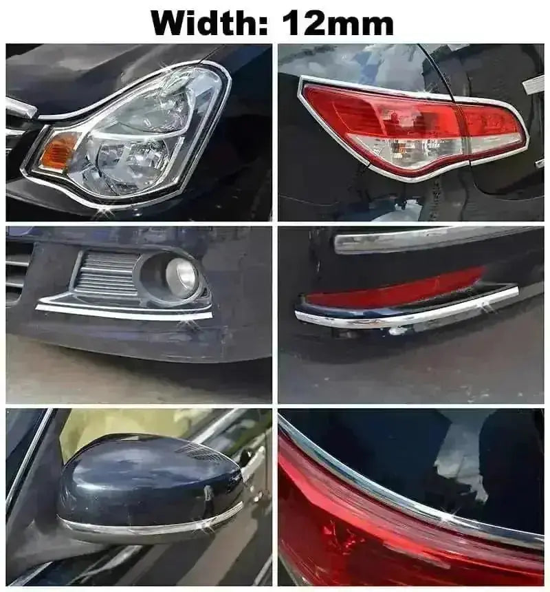 6M Chrome Car Styling Moulding Strip - Door Window Mirror Body Decorat - main view (pattern: check)