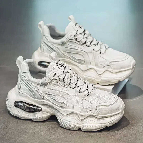 Personalized Brush Color Mesh Casual Height Increasing Men's Sneaker Meifu Market