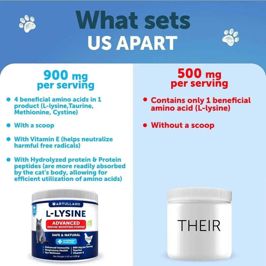 Do Not Sell On Amazon L Lysine For Cats Lysine Powder Supplement 900mg Serving Immune Support For Cats & Kittens Sneezing ...