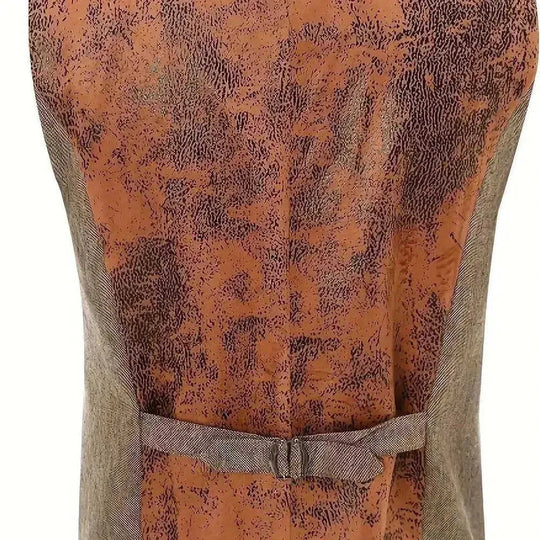 A Simple And Casual British Style Vest In Contrasting Colors For Men Without Straps - view 6 (pattern: solid, check |...