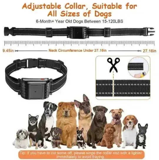 990FT Range Dog Wireless Fence Remote Training Collar IPX6 Waterproof Receiver With 0-9 Levels Beep Vibration Shock Mode...