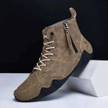 Men's High-top Handmade Leisure Ankle Boots 38 - side view showing details