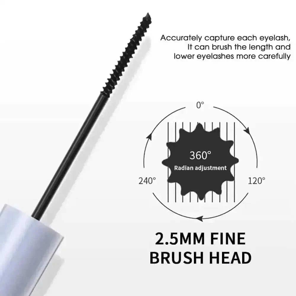 Curling Mascara - Waterproof Ultra-Fine Brush for Lengthening Brown - size and dimension reference