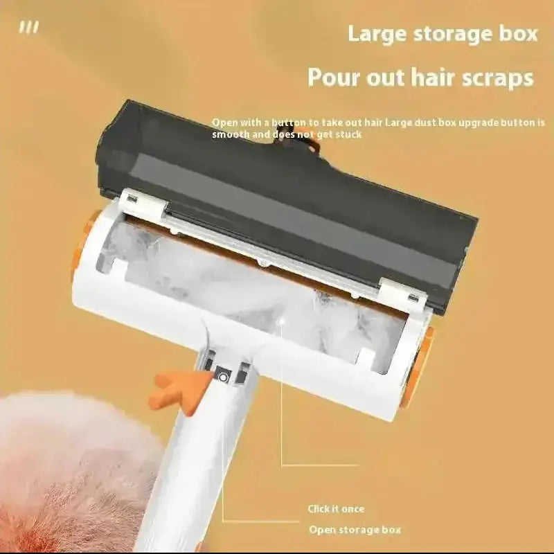 2-in-1 Pet Hair Remover Roller - Reusable Lint Brush for Furniture - lifestyle (color: black | pattern: check)