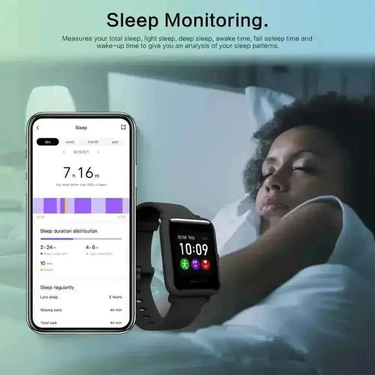 Amazfit Bip S Lite Smartwatch - 30 Day Battery Life, Music Control, Heart Rate Monitor & Fitness Tracker - main view...
