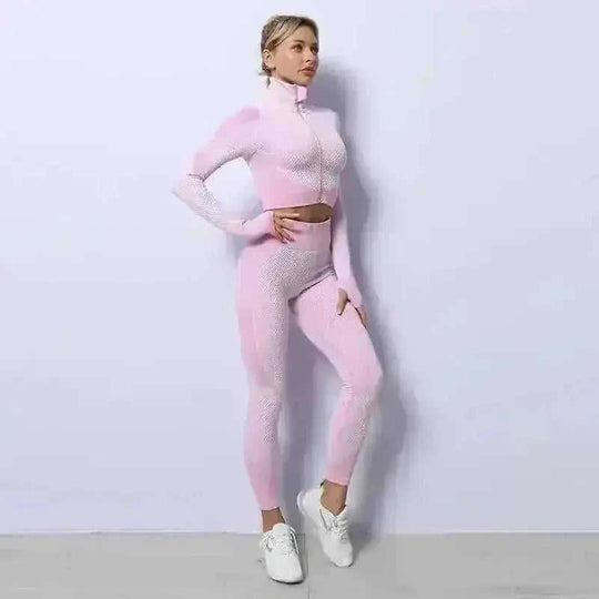 3PCS Yoga Set Seamless Sport Set Women Gym Clothing Leggings Women Crop Top Sports Bra Women Fitness Gym Set Womens Outfit...