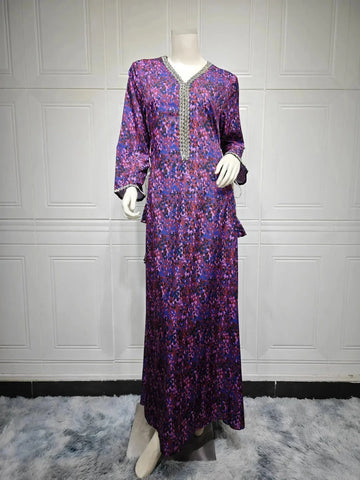 custom name arabic print dress | lightweight chiffon maxi dress | breathable summer evening dress | ultrasonic cleaning