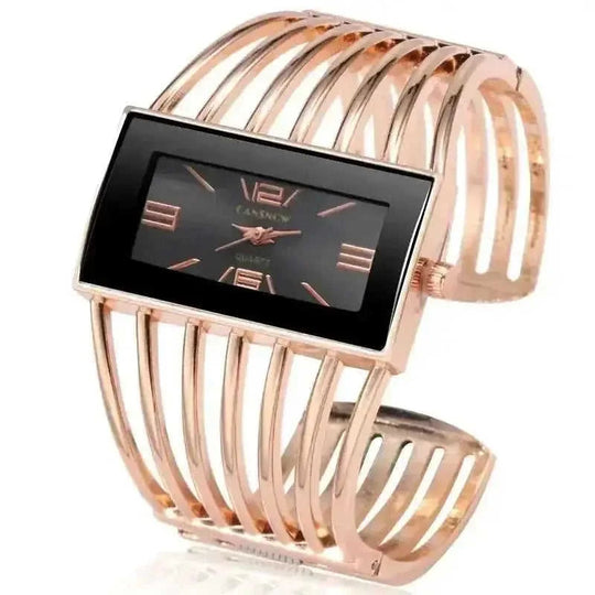 CANSNOW Luxury Rose Gold Bangle Bracelet Watch - Fashion Women's Dress Watch - Elegant Ladies Wristwatch - Meifu Market