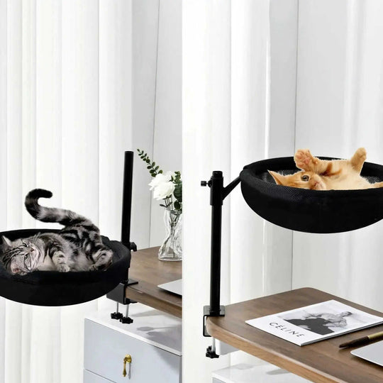 Household Non-occupied Desktop Suspended Cat Bed Black - front view 0