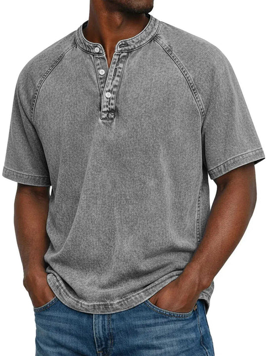 Distressed Crewneck Short-sleeve T-shirt XL - affordable short sleeve distressed cotton shirt back detail